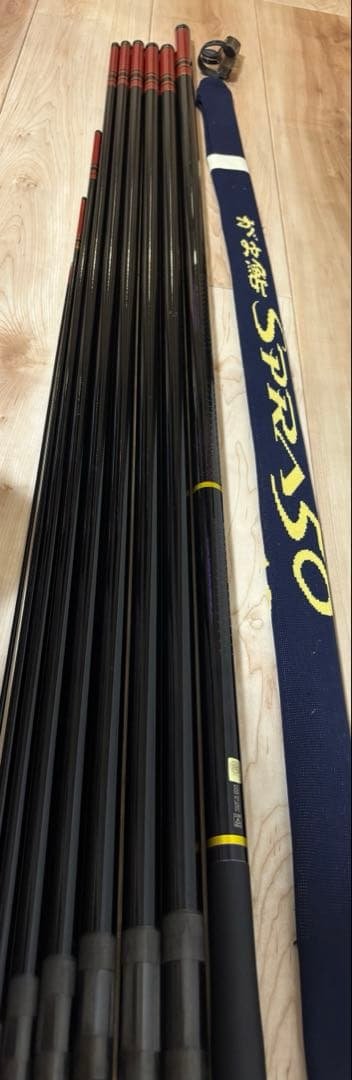 がまかつ、がま鮎パワーソニック鮎竿 100 黒/赤