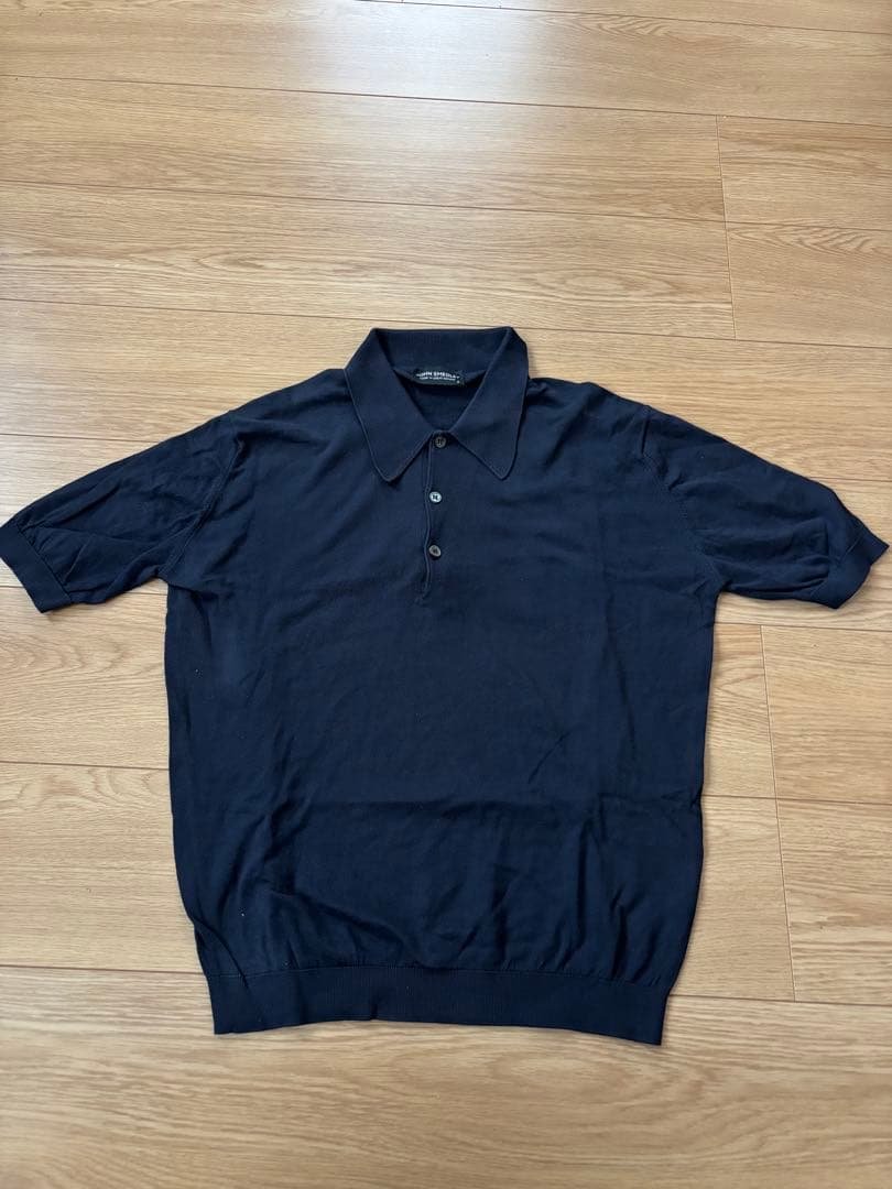 JOHN SMEDLEY ネイビー ポロシャツISIS Sサイズ