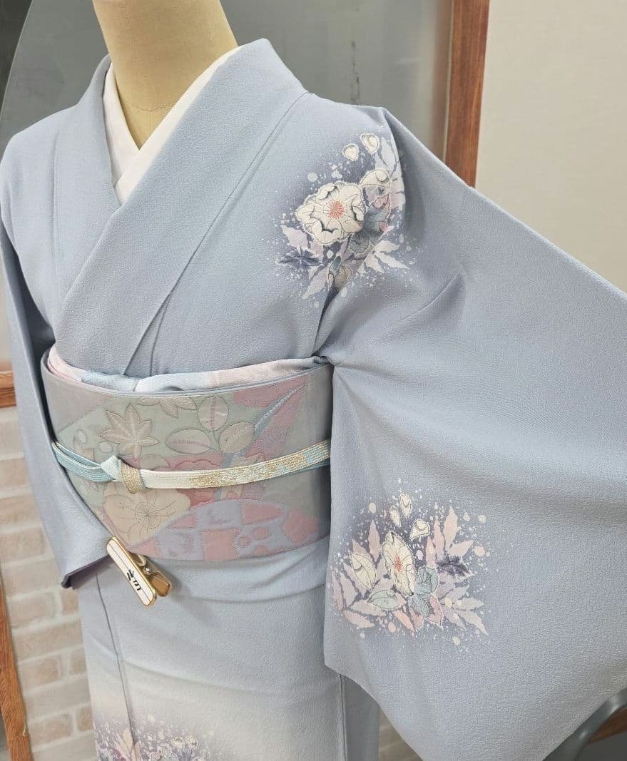 辻ケ花付け下げ訪問着4点フルセット、着物、袋帯、帯締め、帯揚げ