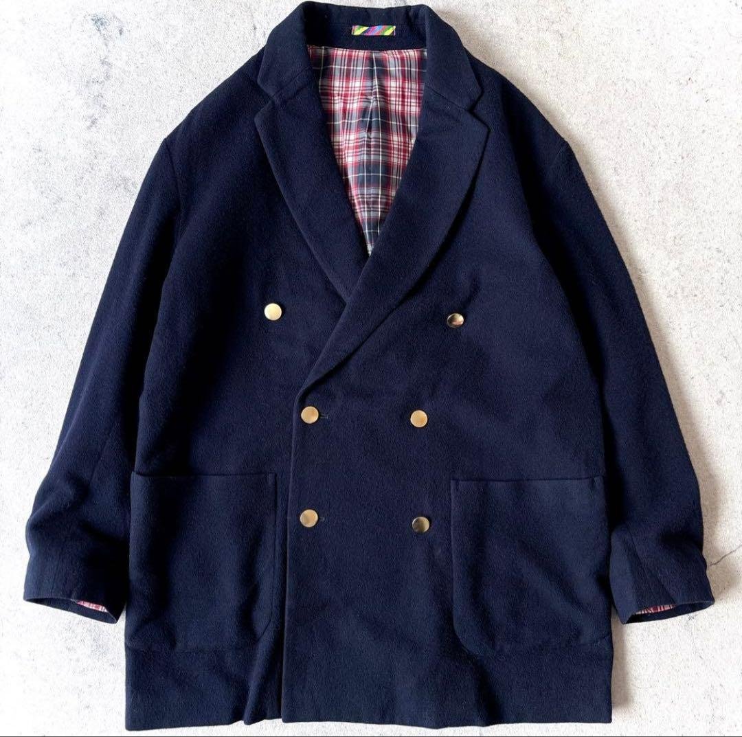 イズネス リバーシブル ウール ダブル 金ボタン ジャケット 定価79200円