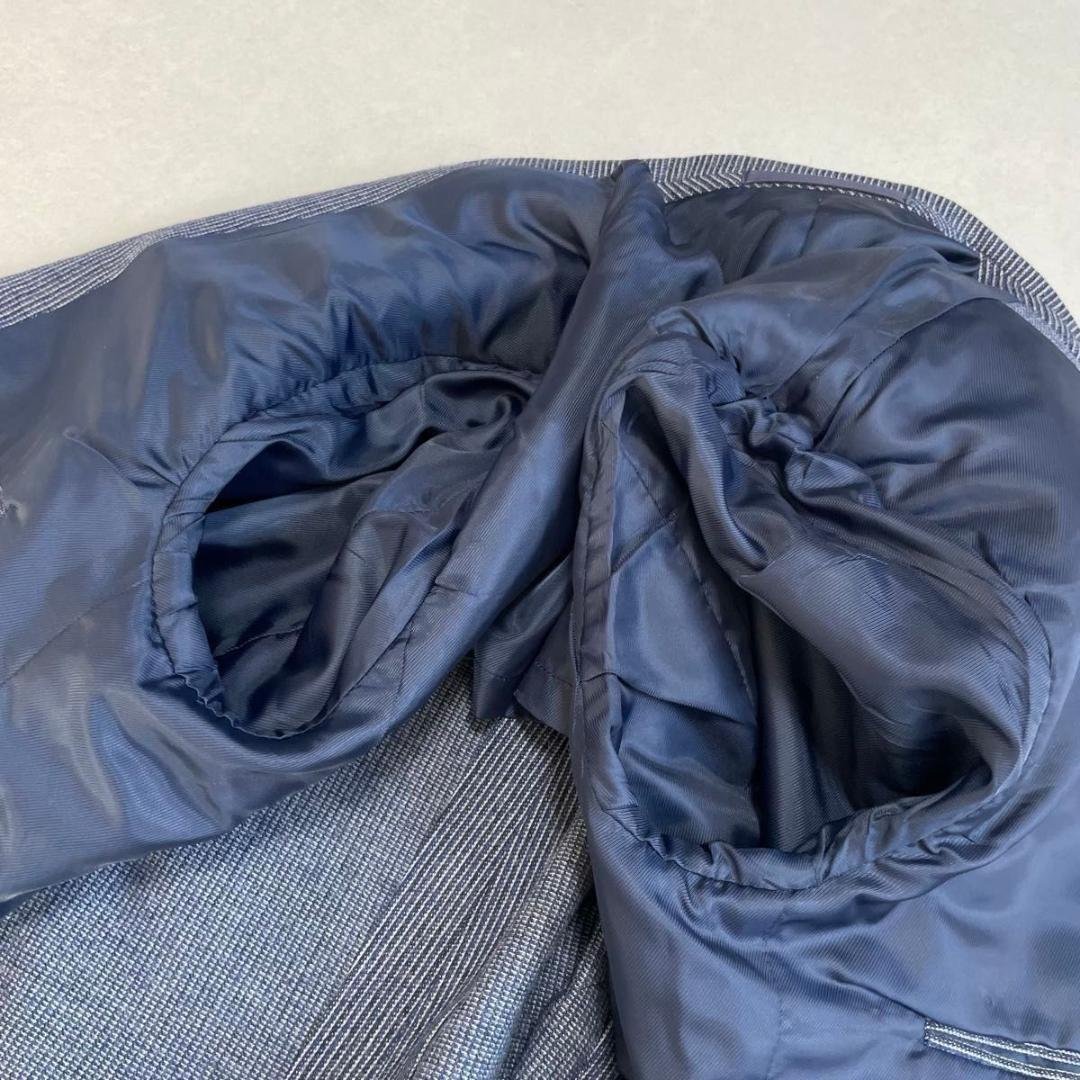 90s セットアップ ダブルスーツ ネイビーストライプ 成人式 ヒッコリー