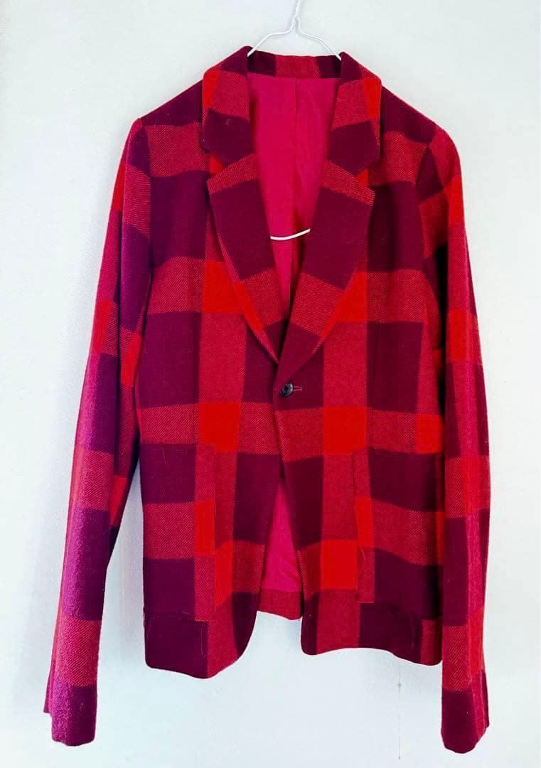 初期　UNDERCOVER ブロックチェック　ジャケット　赤　レア　ヴィンテージ