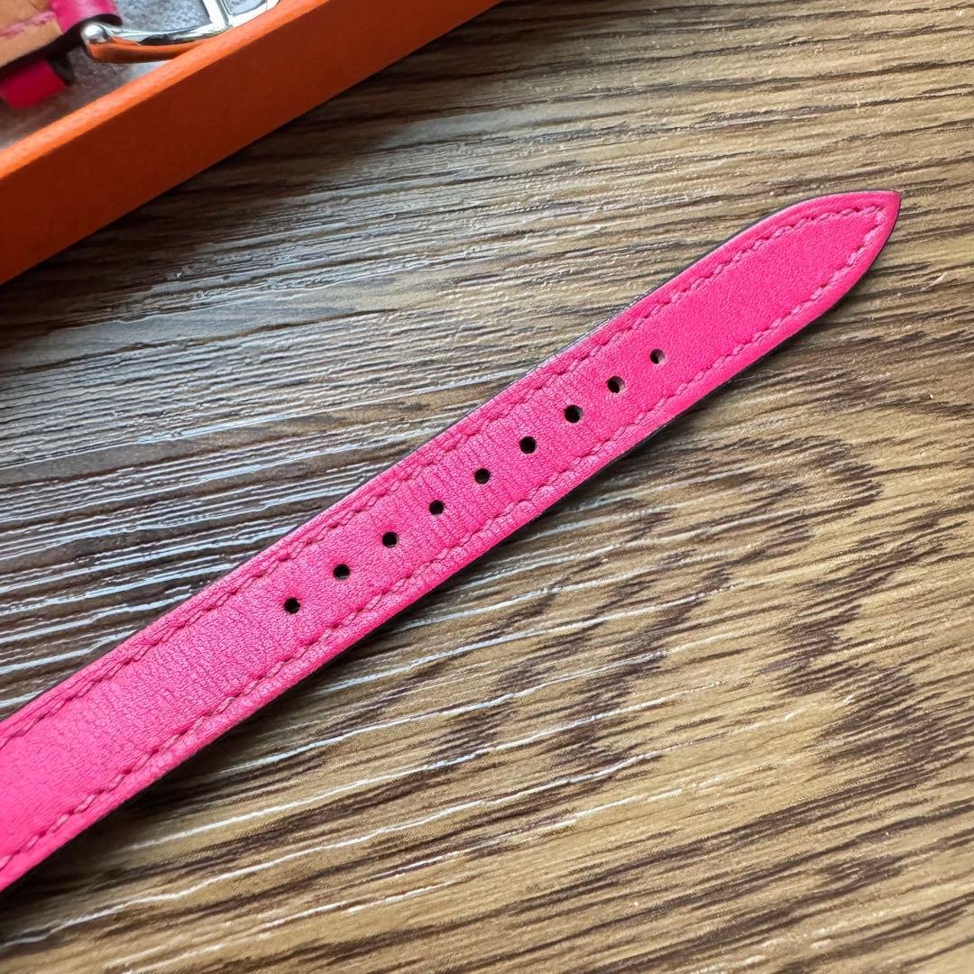 2395 Apple Watch エルメス　ローズメキシコ　二重　レザーベルト