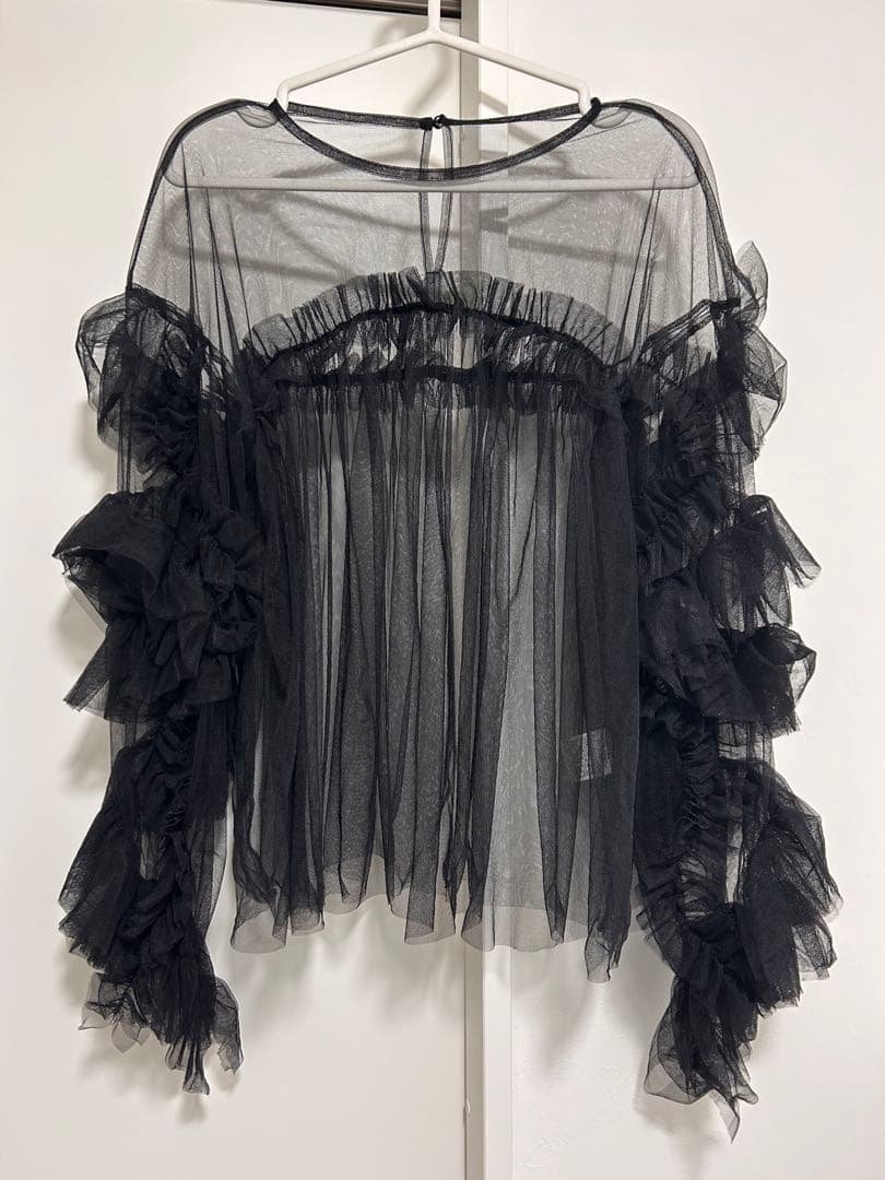 andresd デコラティブチュールトップス ブラック