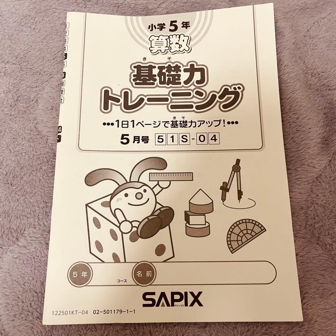 SAPIX 算数 基礎力トレーニング 小5 全12ヶ月セット