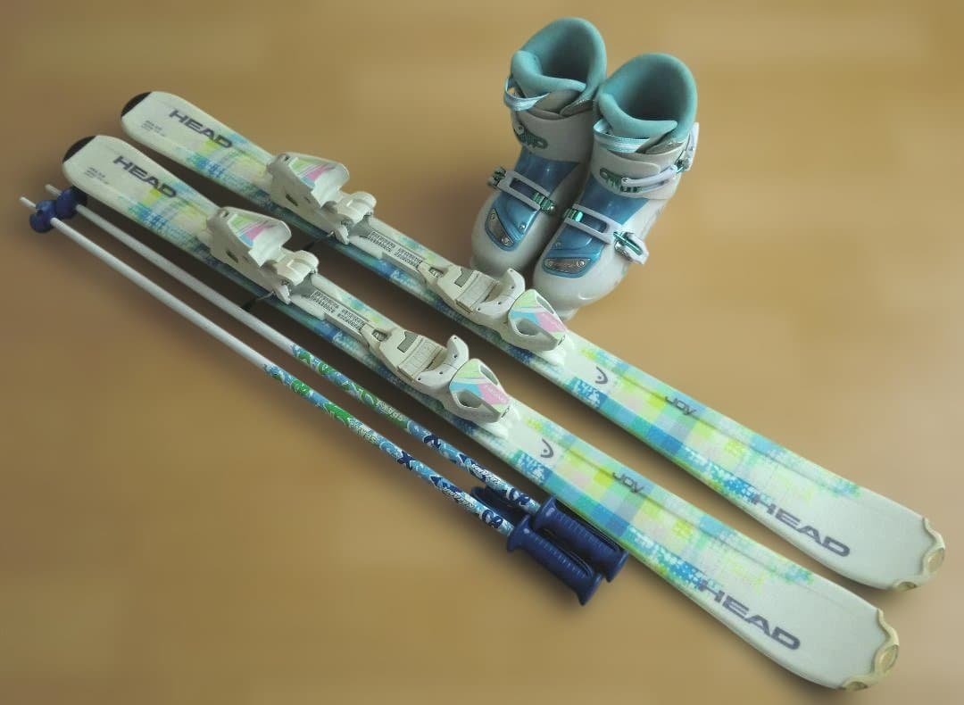 ■■送料無料■HEAD■子供用スキーフルセット■板117靴22■WAX済■■