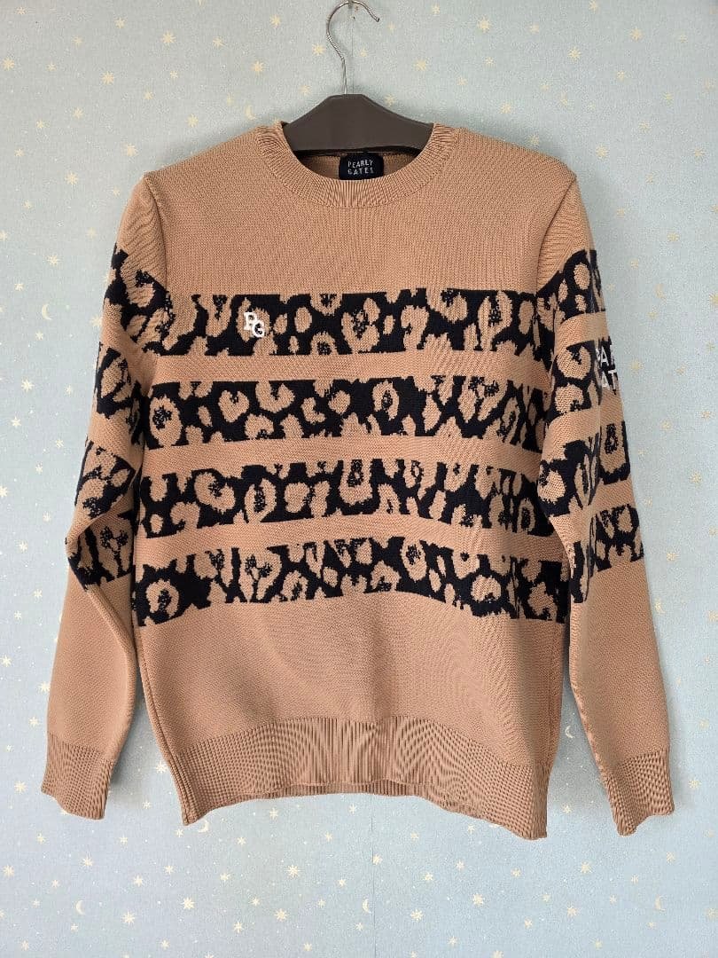 新品タグ付きPEARLY GATES レオパード柄ニット４