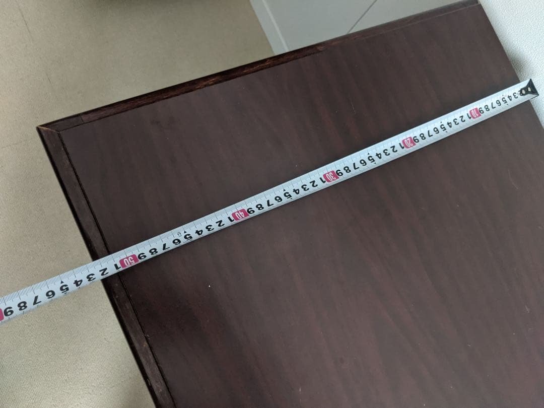 アメリカ家具 ダークブラウン木製スクエアテーブル