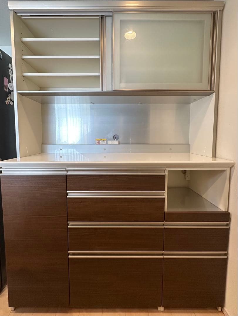 PURIN★パモウナ　幅140　キッチンボード　キャビネット　食器棚