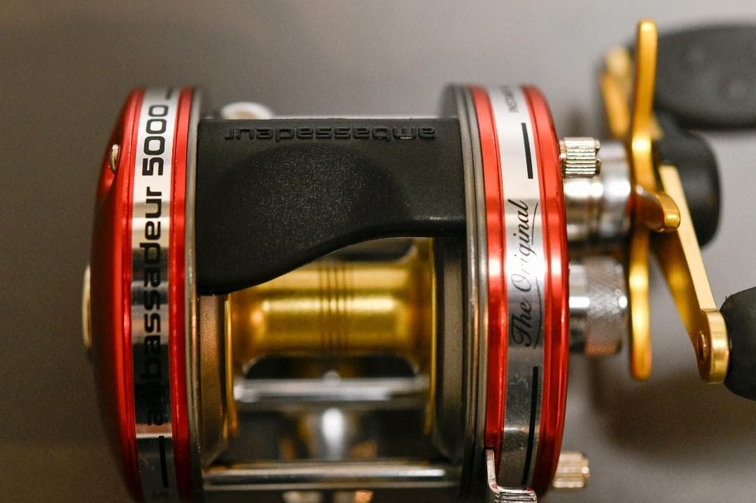 1点限り『未使用』【アブ アンバサダー 5000】レッド ゴールドパーツ