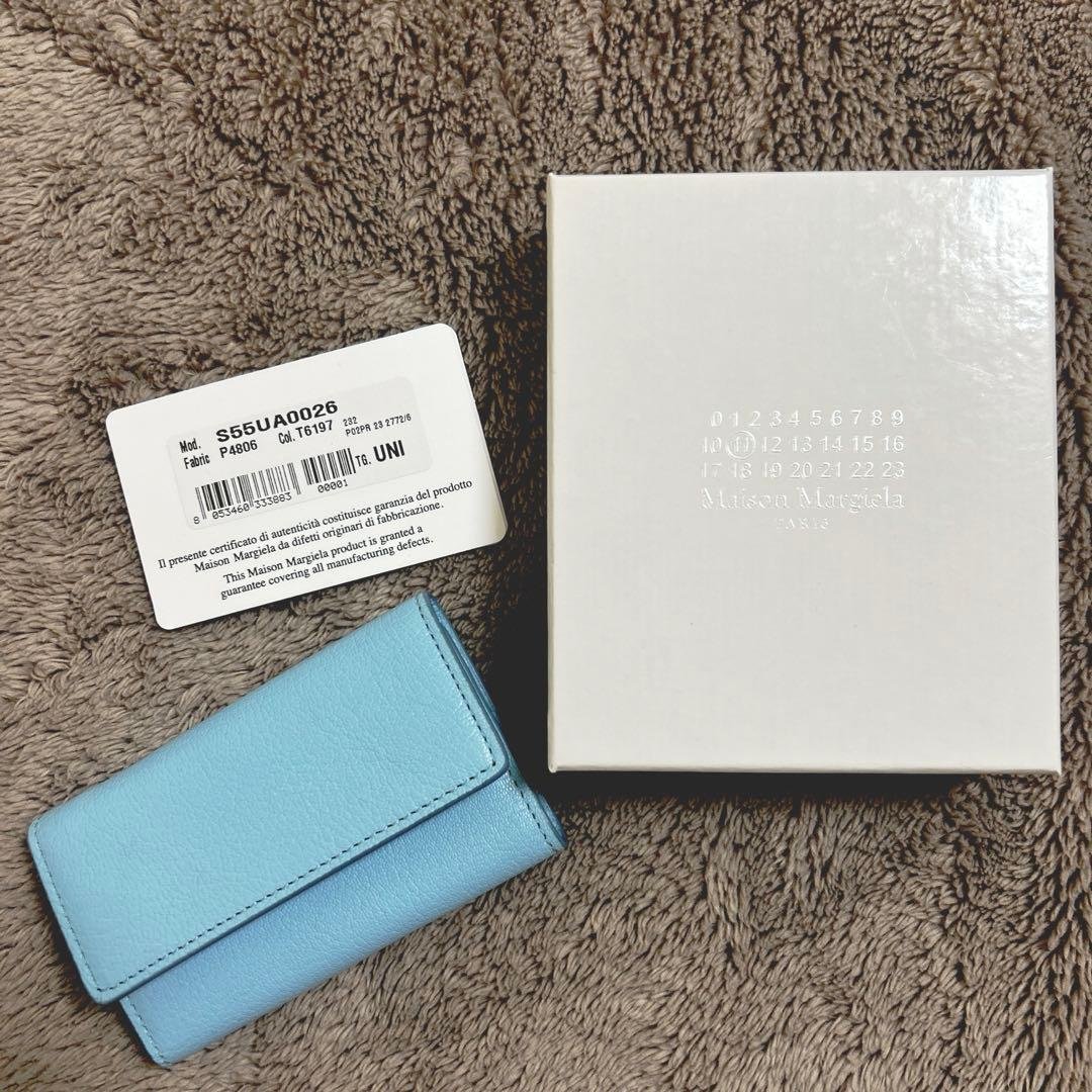 【美品】Maison Margiela ライトブルー キーケース【数日使用】