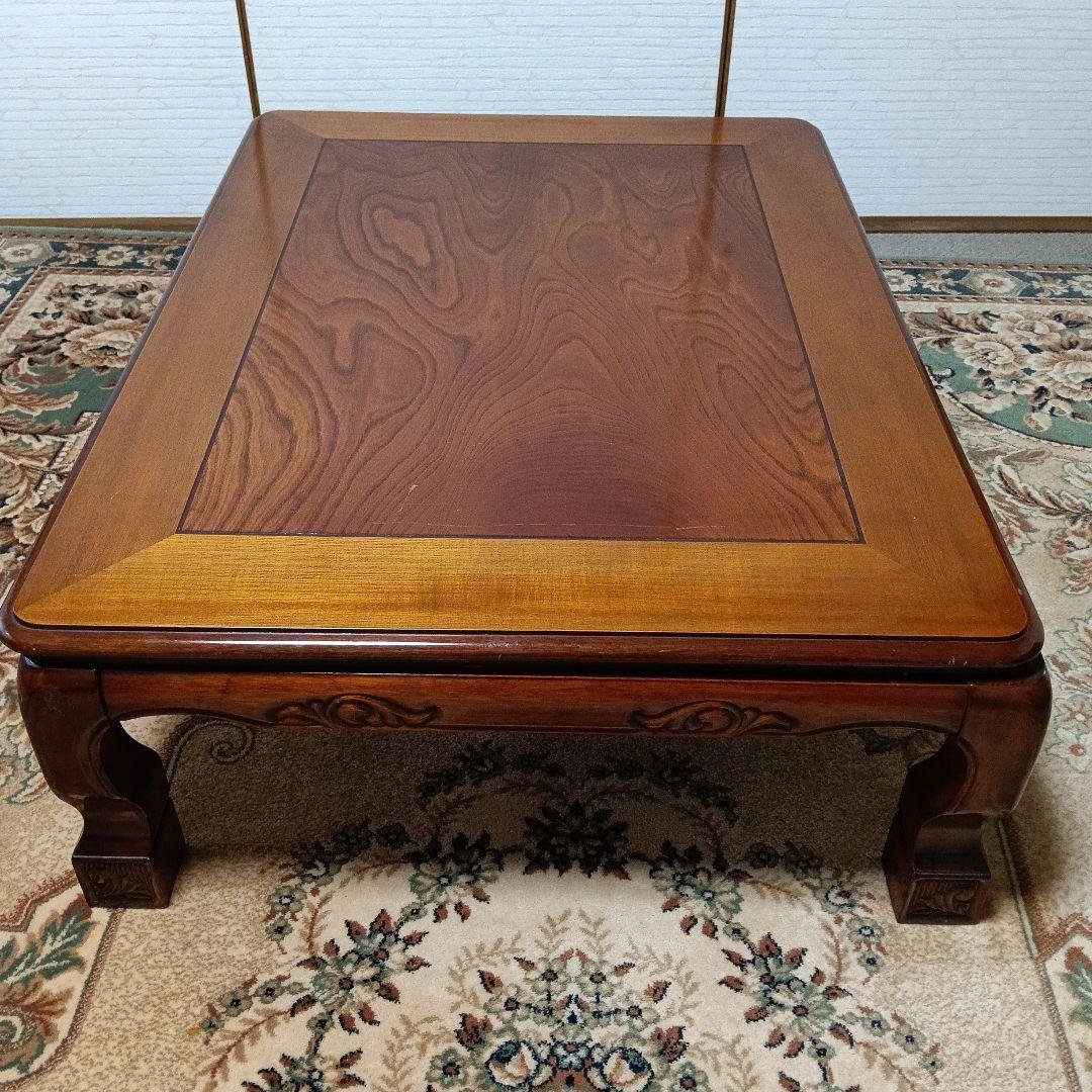 最終値下げ！家具調こたつ 彫刻入り