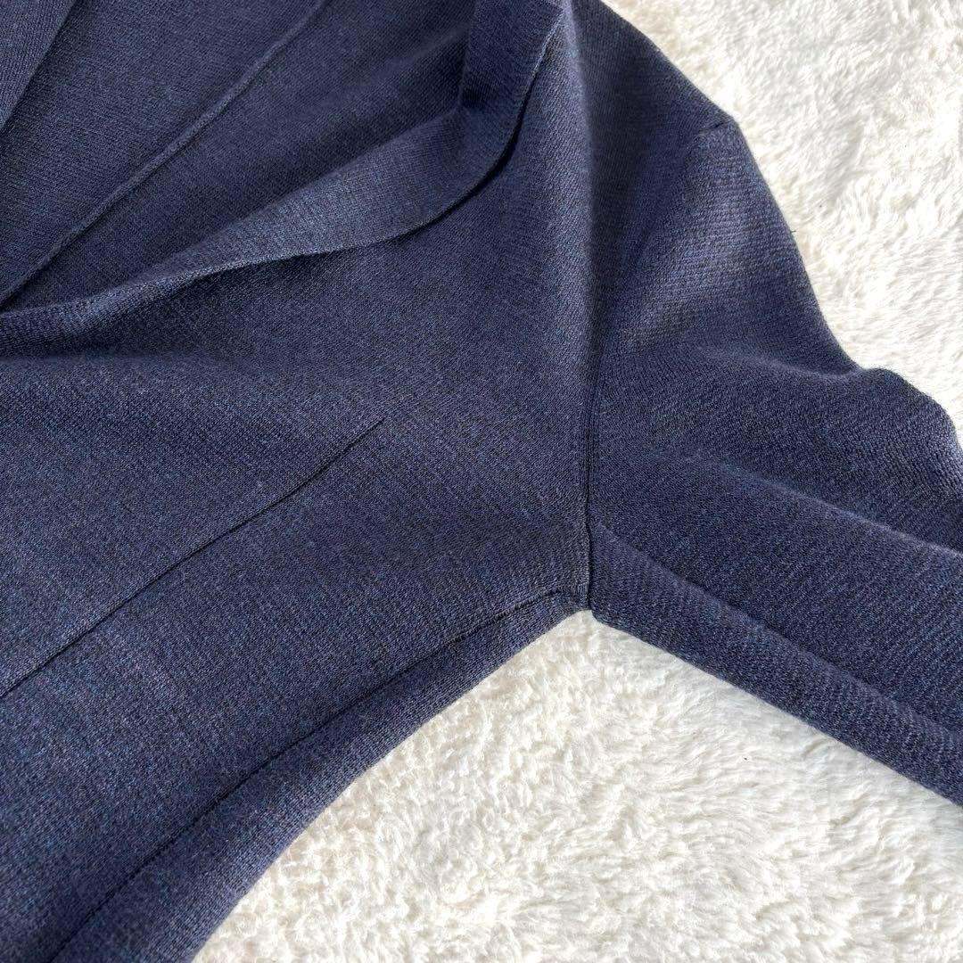 【未使用品 タグ付き】 991 ニットテーラードジャケット 48 ネイビー 2B