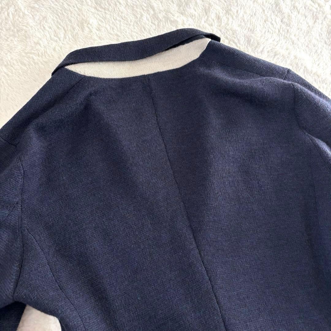【未使用品 タグ付き】 991 ニットテーラードジャケット 48 ネイビー 2B