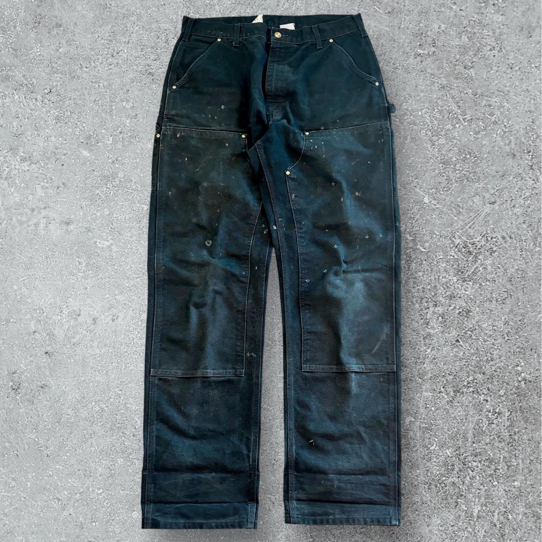 【USA製】雰囲気抜群 Carhartt B01 ダブルニー ペンキ#561