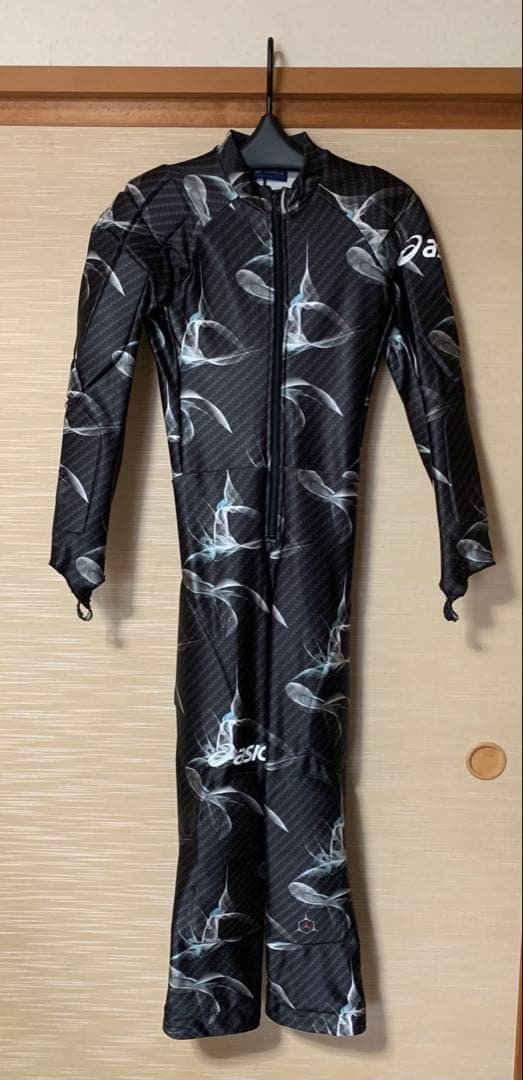 アシックス　Ｌ　ワンピース　パッド入り　スキー　レーシング