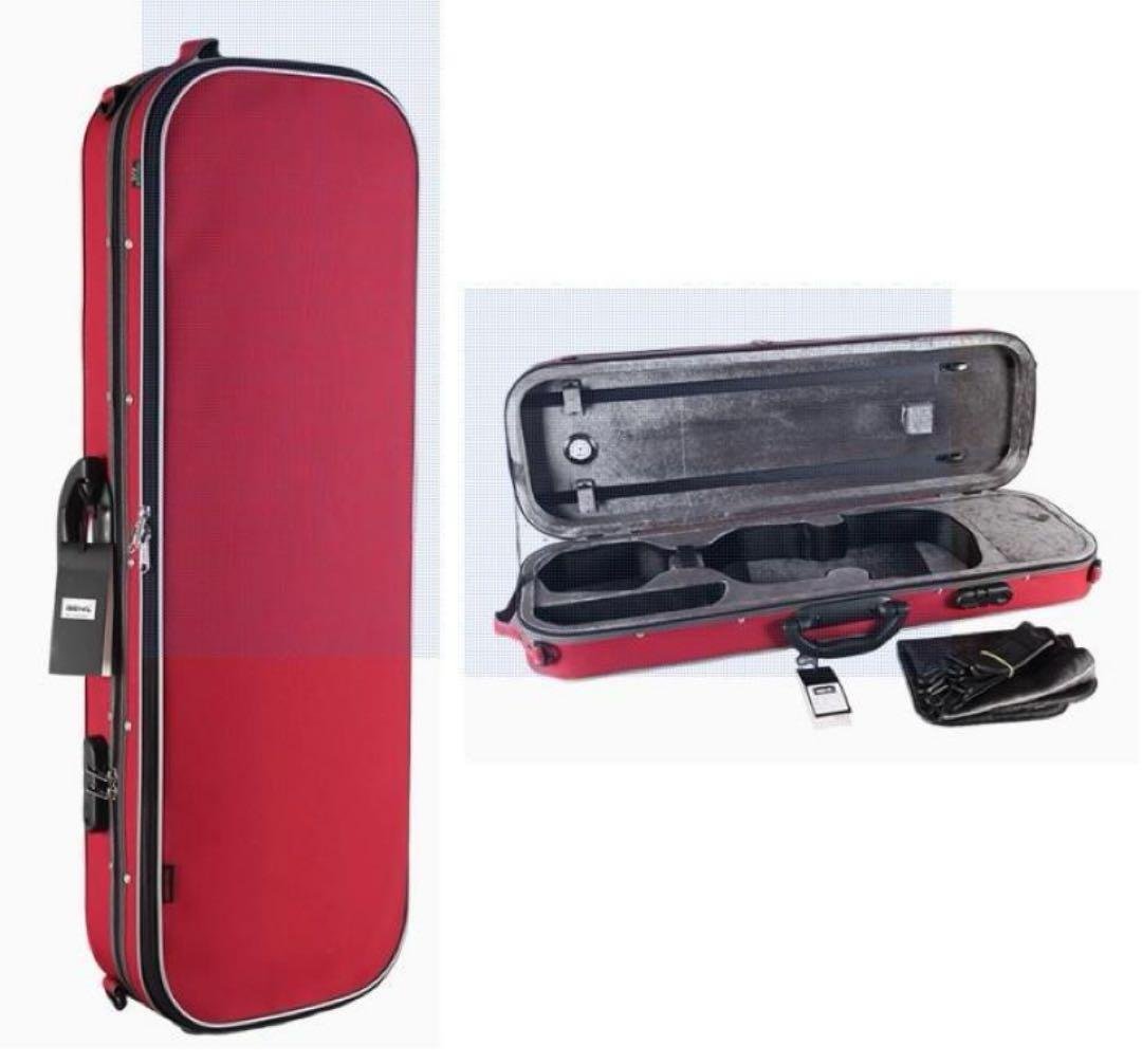 PM900新品軽量 ハイクォリティバイオリンケース　赤、紺選択可