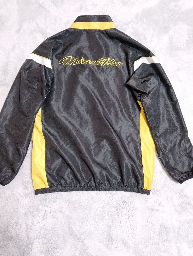 MizunoProミズノプロ ナイロンフルジッパー ジャケット 黒金Oサイズ上下
