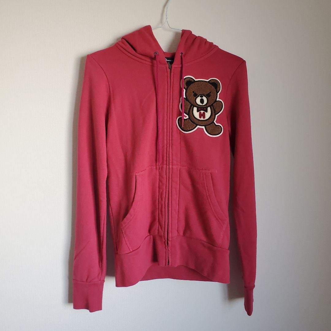 y2k 美品 00s HYSTERIC GLAMOUR ファックベア パーカー