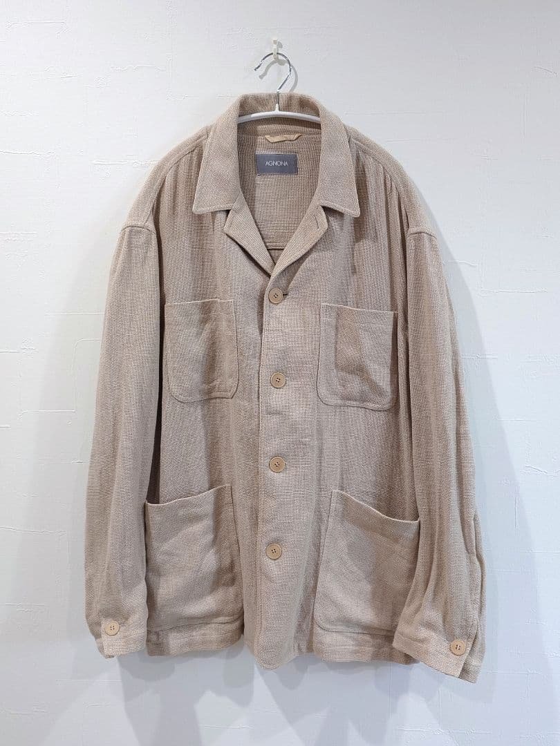 AGNONA ベージュ テーラードジャケット