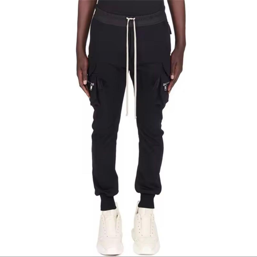 ブラックカーゴパンツ スウェット素材