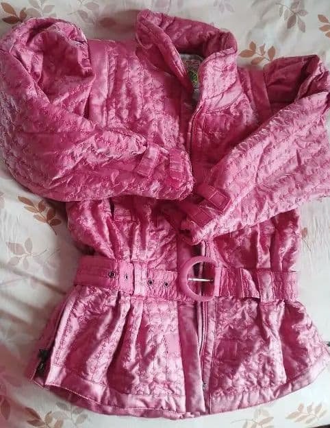 スキーウェア　上下　ピンク キルティング