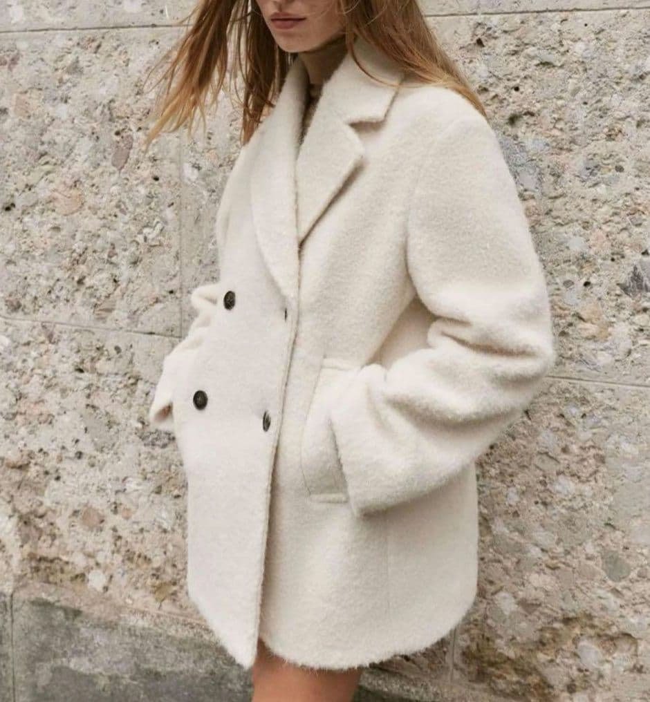 25日までの出品　ブークレダブルブレストミディ丈コート　ZARA コート　XS