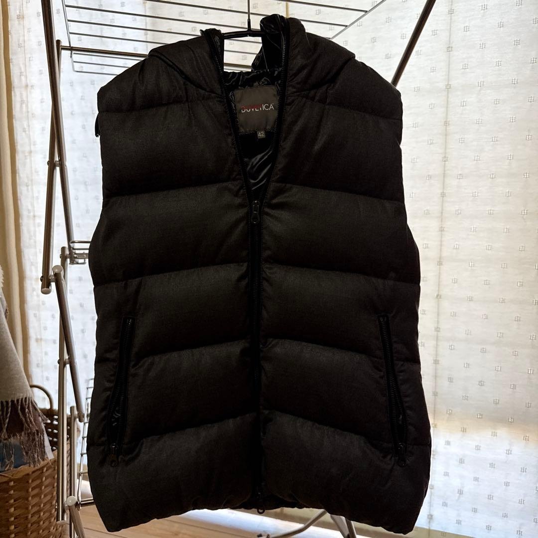 DUVETICA フード付きダウンベスト 42 ブラック