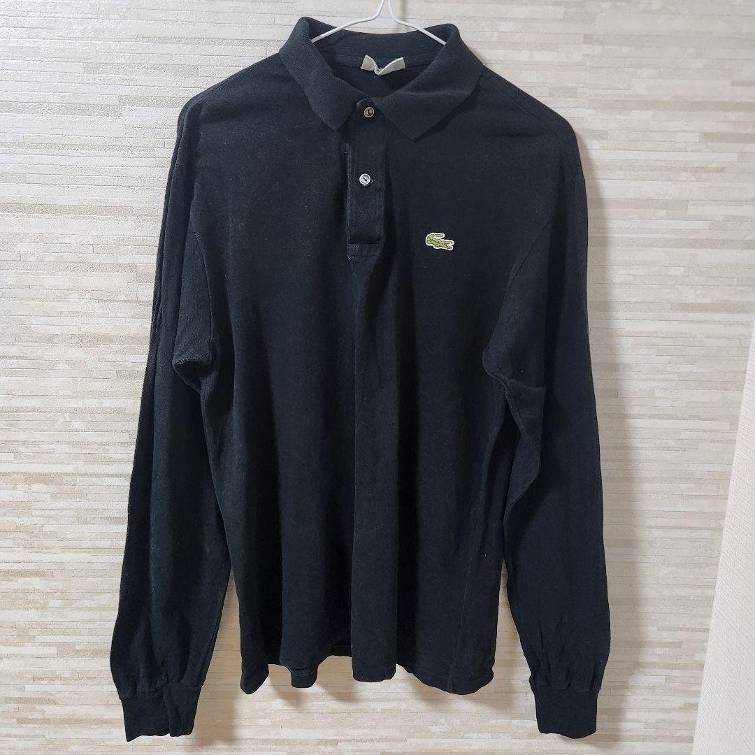 LACOSTE フランス製 長袖ポロシャツ ブラック 4