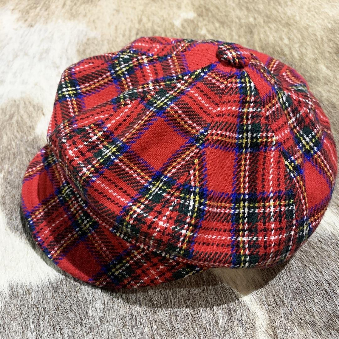 ニューヨークハット　タータンチェック柄　キャスケット　punk
