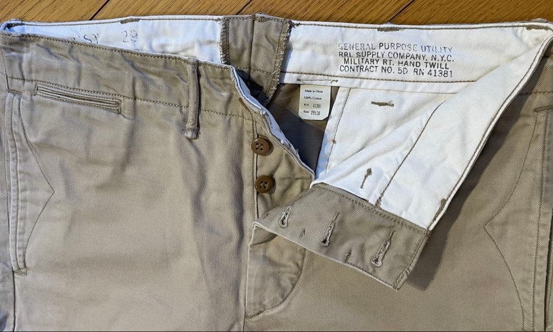 美品 RRL Supply Company オフィサーズチノパン 29×30