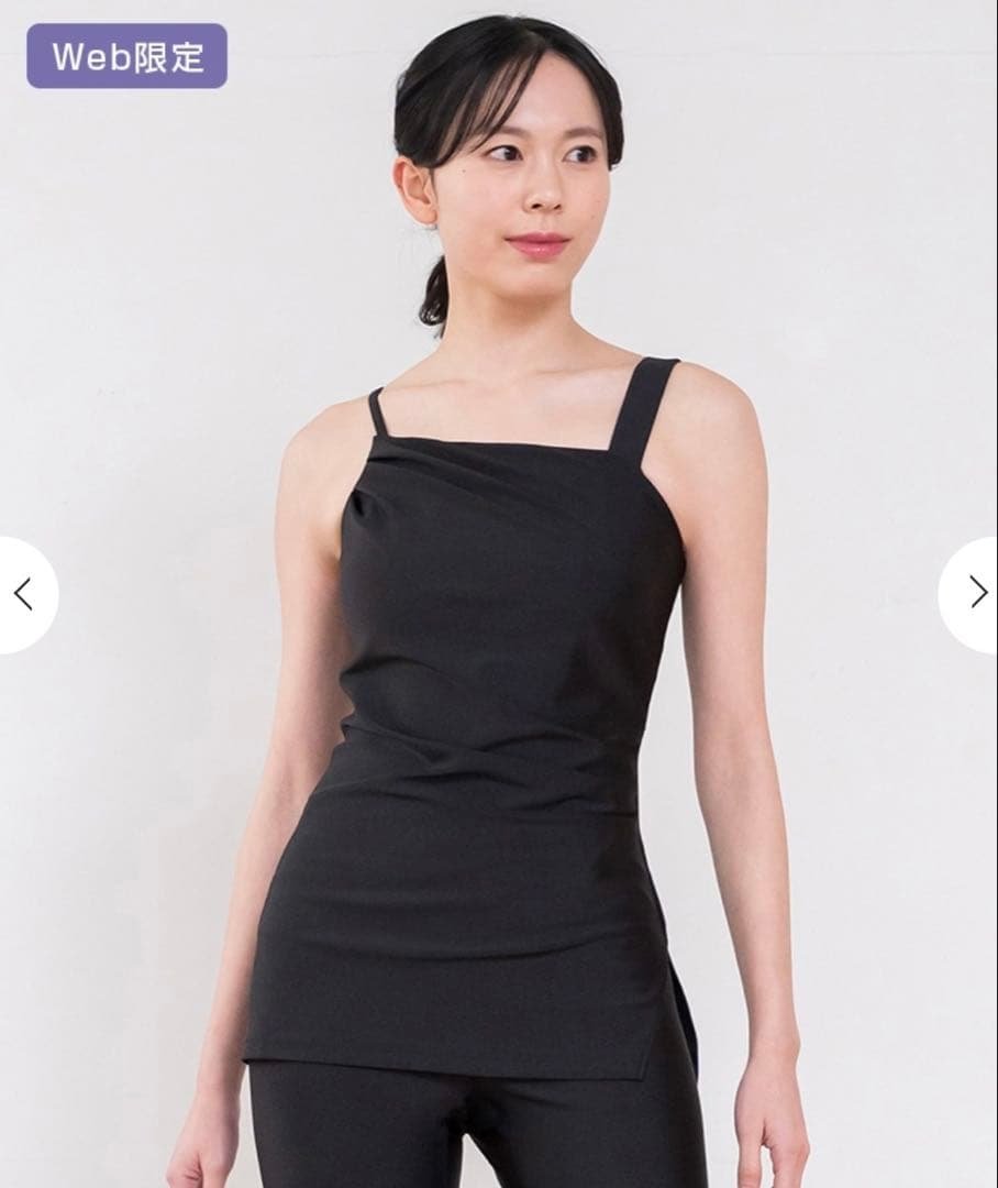 SUKALA シャインストレッチアシンメトリーチュニック　LLサイズ