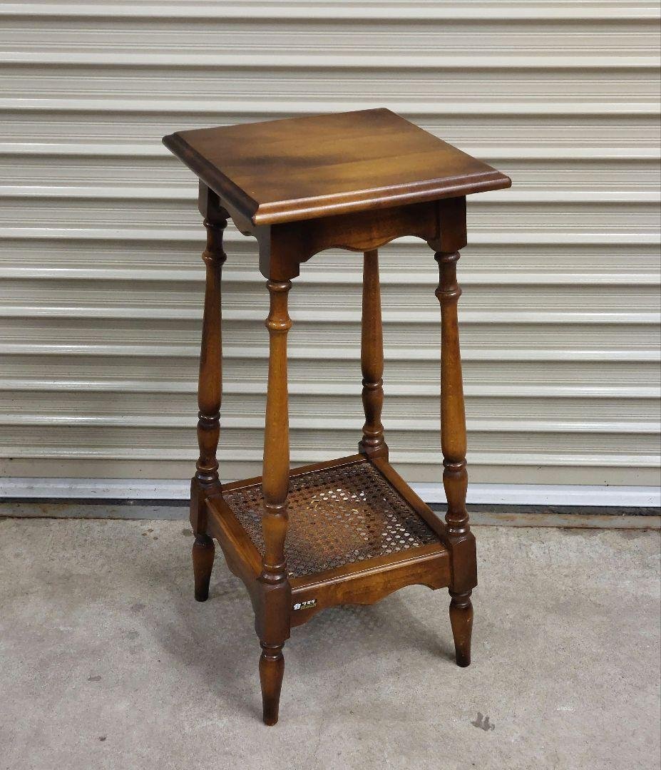 オールドカリモク アンティーク コロニアル 花台 電話台 飾り台 サイドテーブル