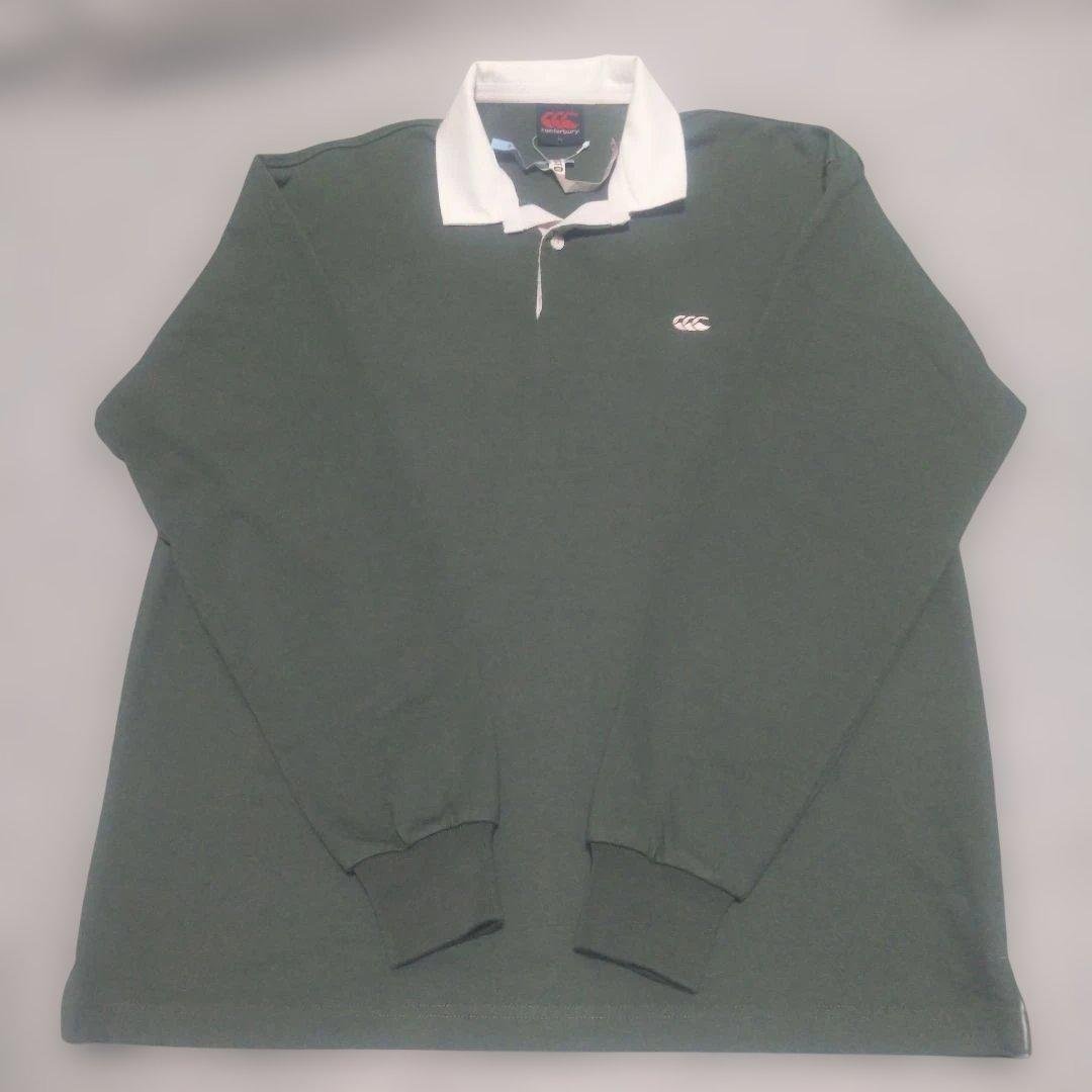 Canterbury カンタベリー ラガーシャツ ロゴ刺繍 XL　長袖