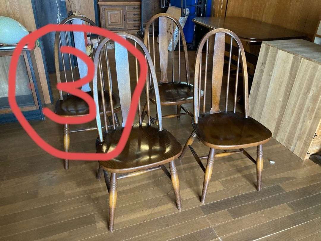 ③ NHさま　木製ダイニングチェア 4脚セット