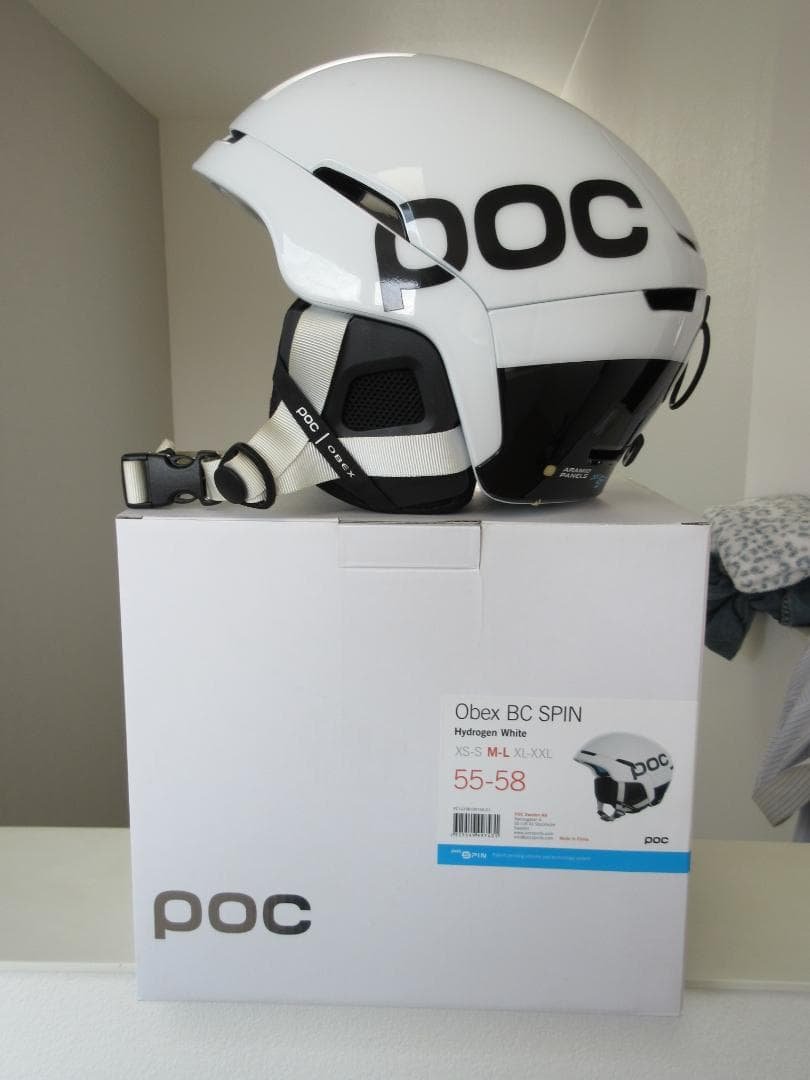 ポックPOC OBex BC SPIN ヘルメット 55-58 M-L ホワイト