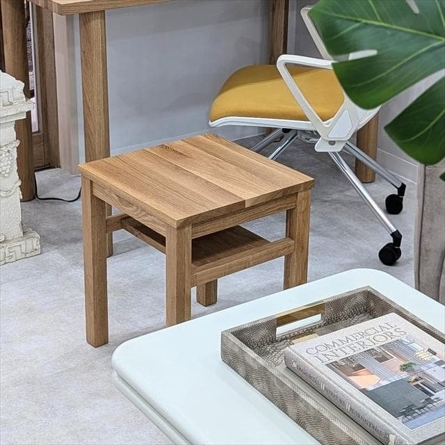 無印良品無垢材サイドテーブルベンチ