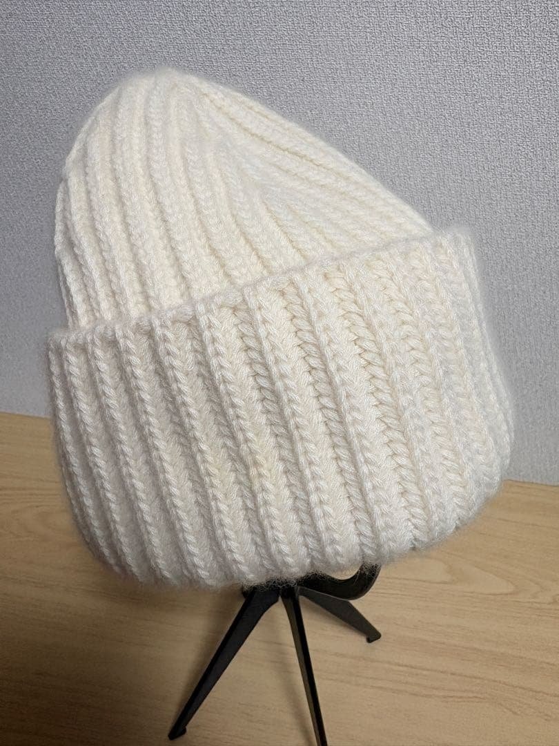 【Drawerドゥロワー】畦編み ニット キャップカシミヤ100％ /ベージュ