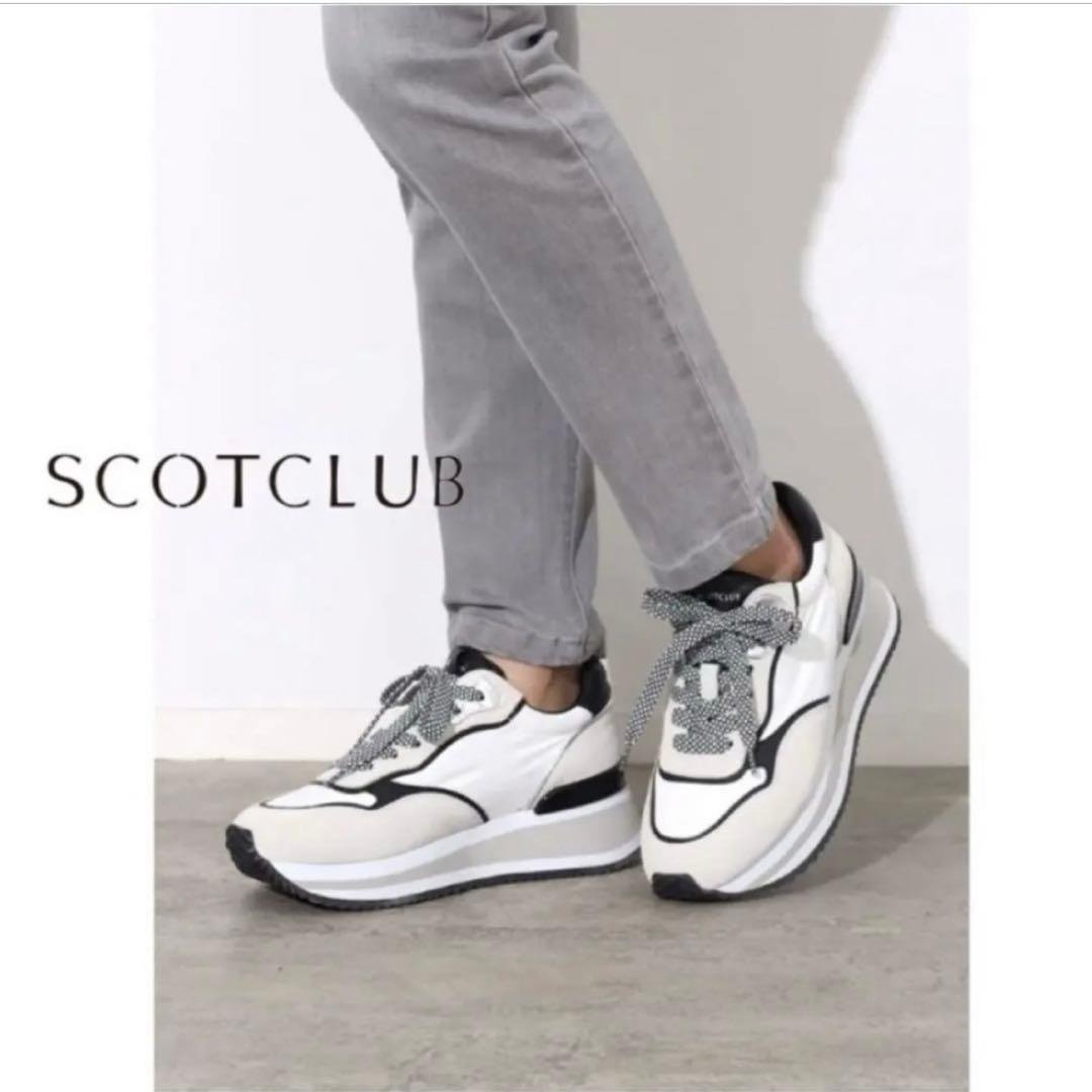【新品未使用】 スコットクラブ ウェッジソールスニーカー 現行モデル 厚底