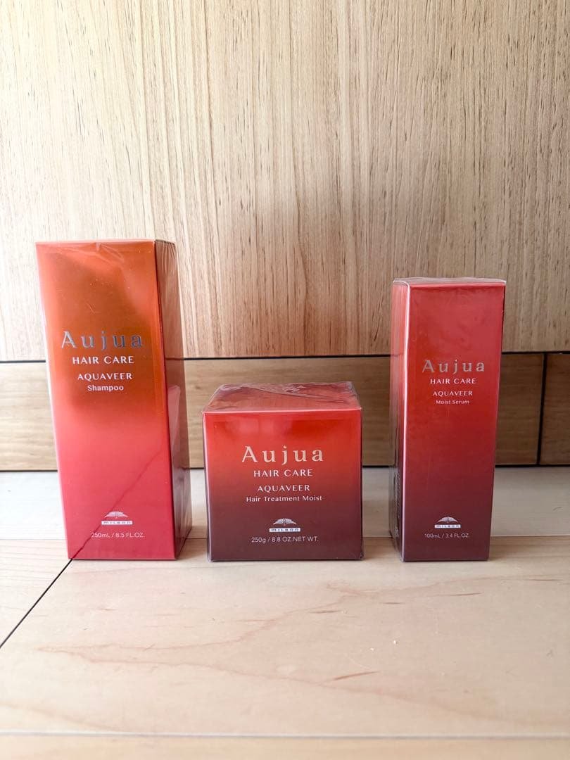 新品★オージュア アクアヴィア シャンプー、トリートメント、セラム3個セット