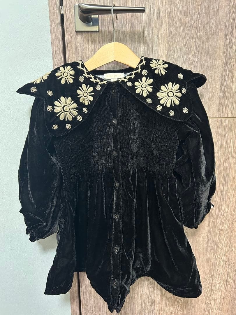 Bonjour diary ベロアワンピース