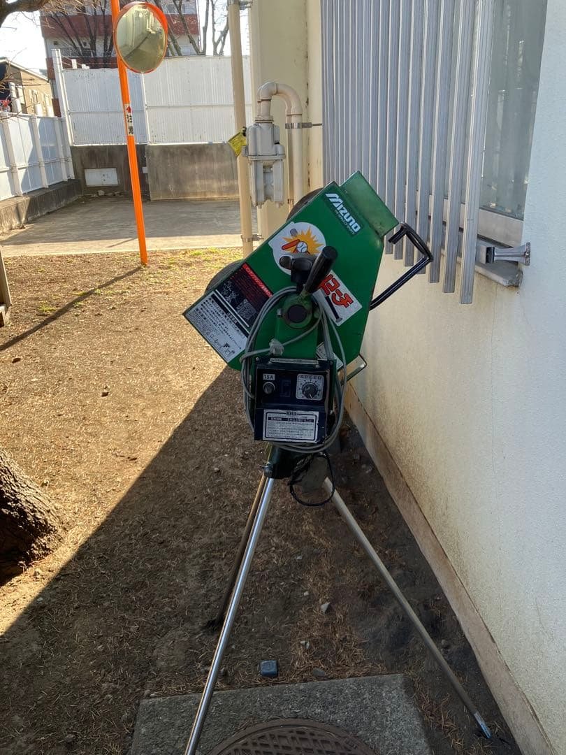 ピッチングマシン 二重ホイール 緑