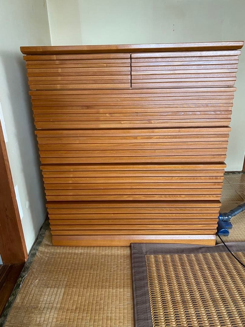 木製スリットデザインチェスト 5引き出し