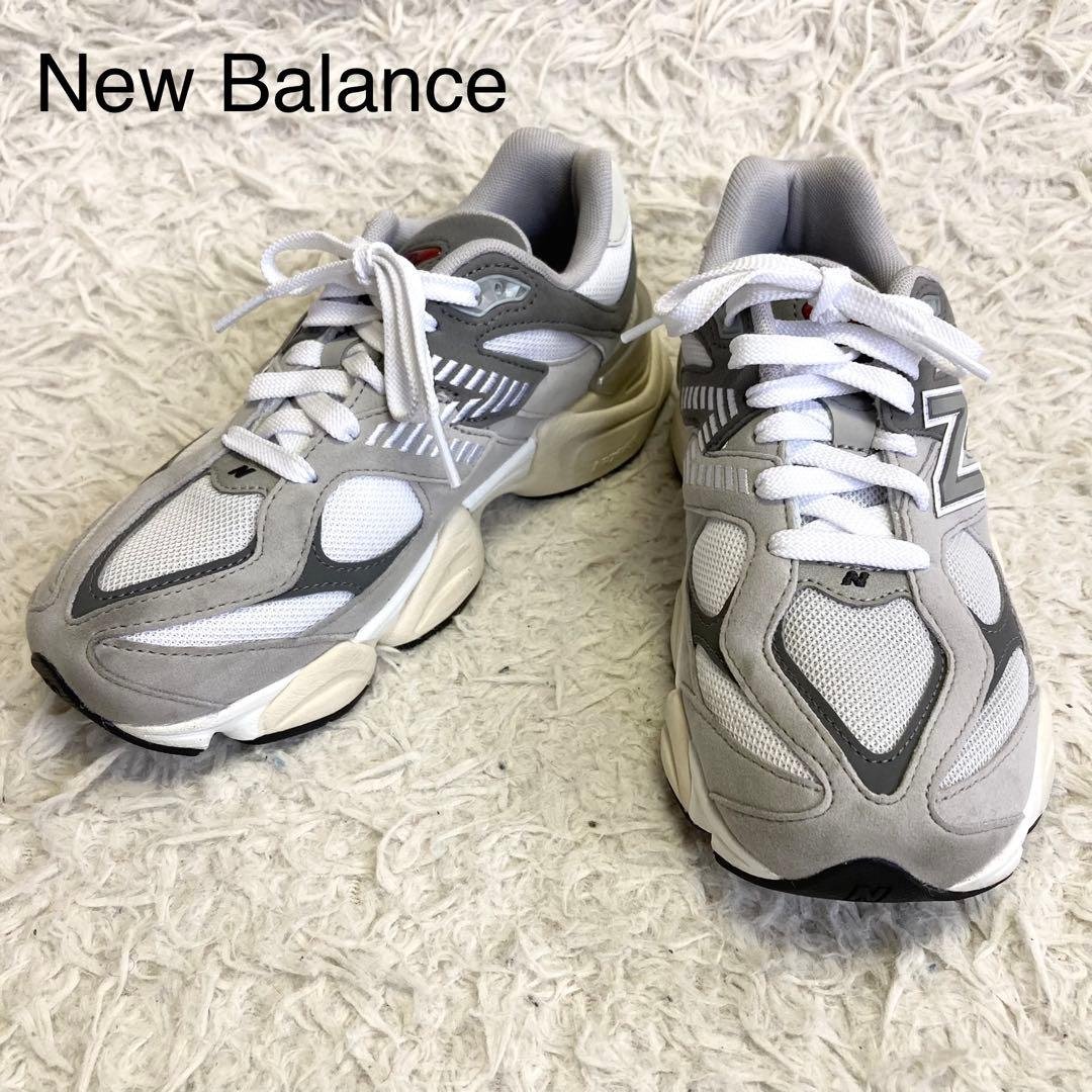 美品 New Balance 9060 グレー 23.5cm 厚底スニーカー