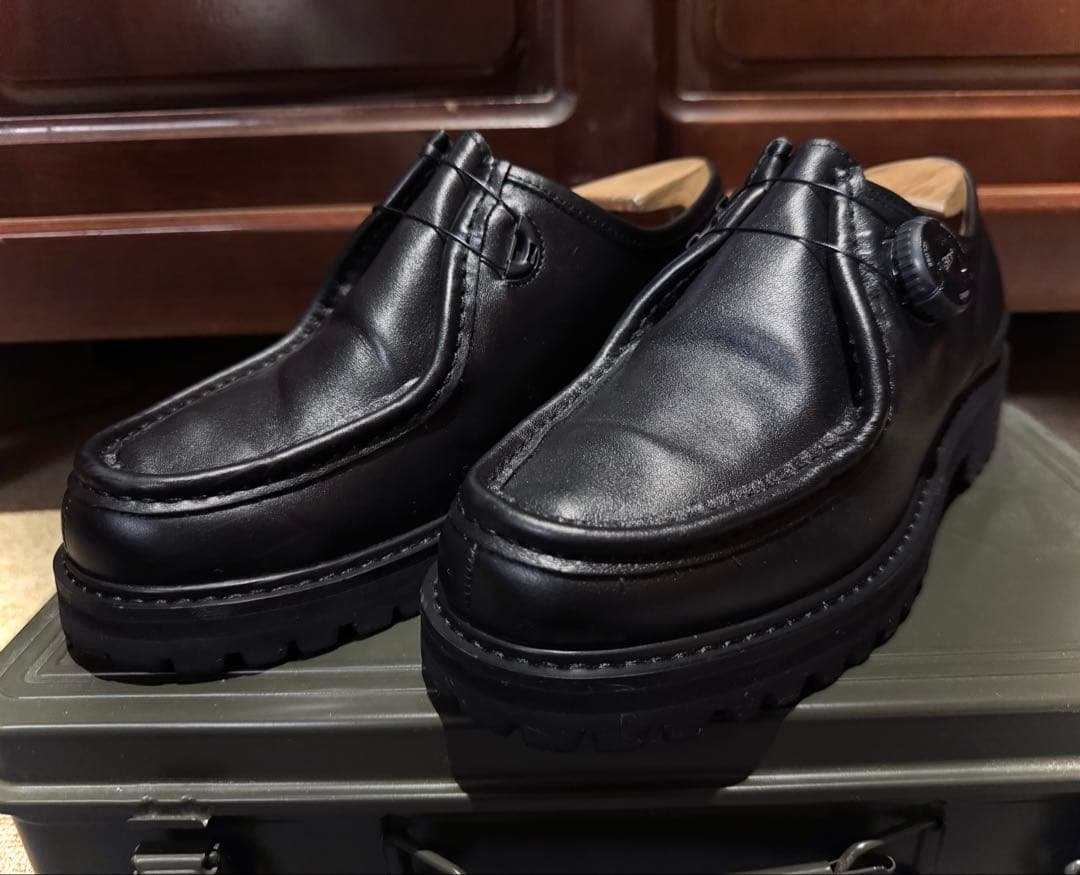 PG×StevenAlan KNOCK BLACK LEATHERシューズ