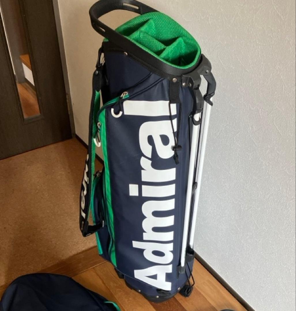 Admiral スタンドゴルフバッグ ネイビー/グリーン