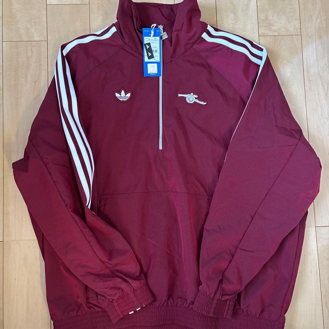 Adidas バーガンディ ハーフジップジャージ アーセナルXL 当日発送可