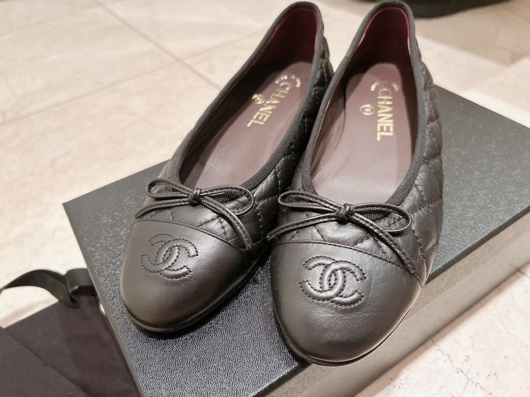 【新品未使用】正規品CHANEL バレエシューズ ブラック