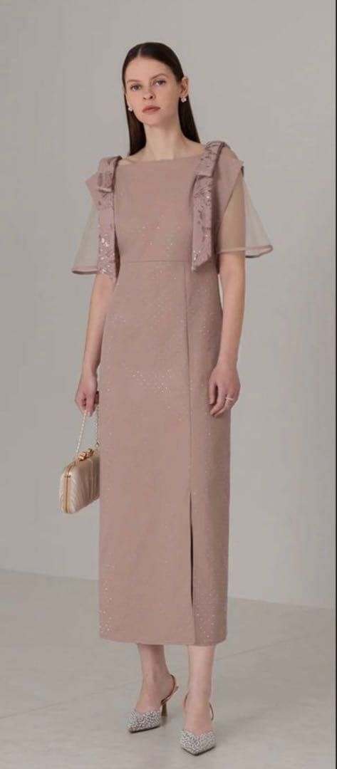 Leja 2WAY花柄リボンドットストーンIラインドレスワンピース