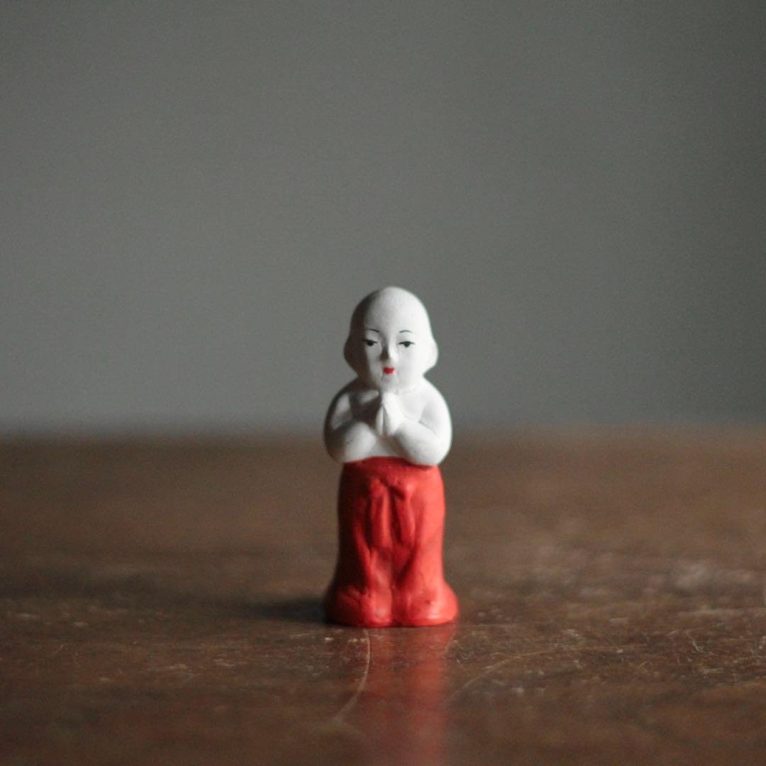 土人形 奉開眼 聖徳太子二歳像 四天王寺 箱なし 古道具 アンティーク オブジェ